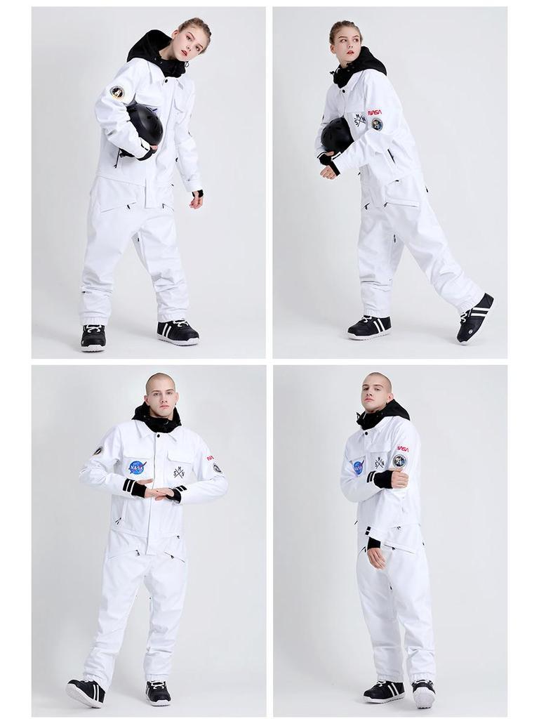 Windproof Waterproof One-Piece Ski Suit: Women's & Men's Thick Warm Outdoor Gear