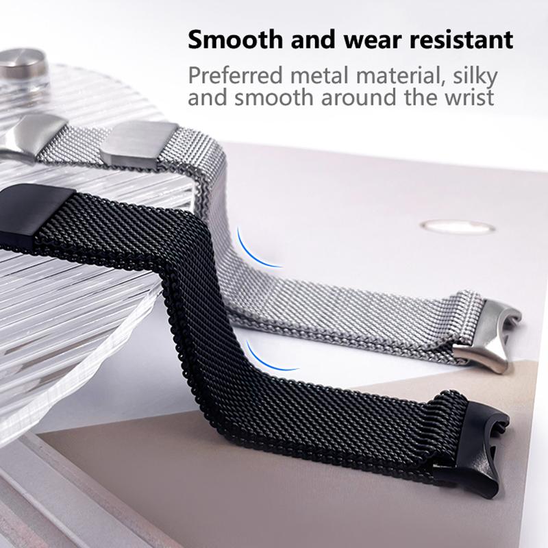 Metal Strap for Xiaomi Mi Band 8 9 10 Bracelet with TPU Case Screen Soft Protector Milanese Magnetic Loop Replacement Watchband