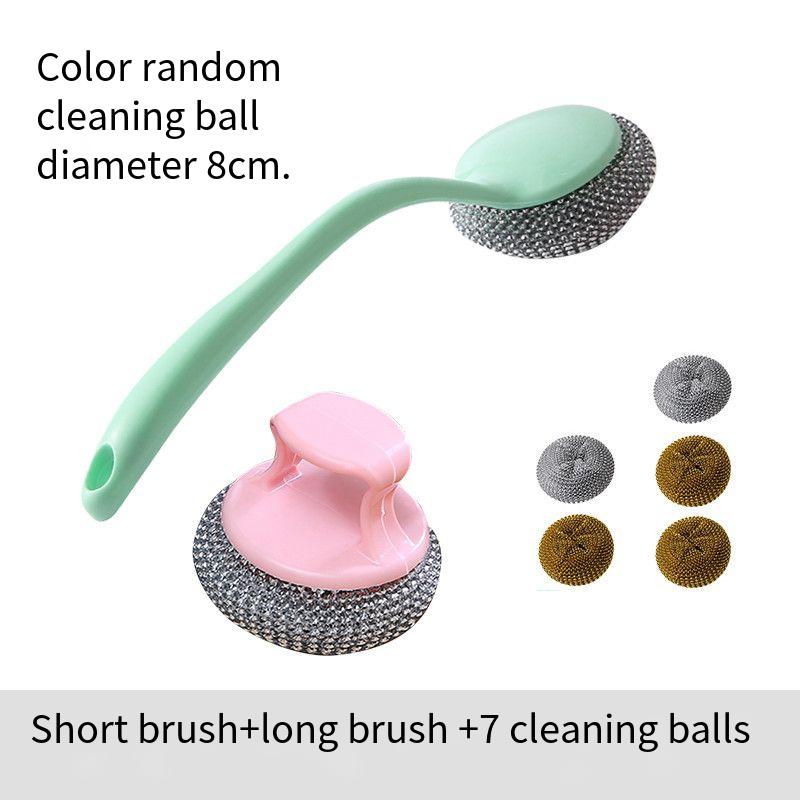 Kuchyňské kartáče na čištění domácích mazlíčků Domácnost Mycí miska Hrnec Kartáč na nádobí Odnímatelný Nepřilnavý Olej Odstraňování nečistot Univerzální Domácí Denní