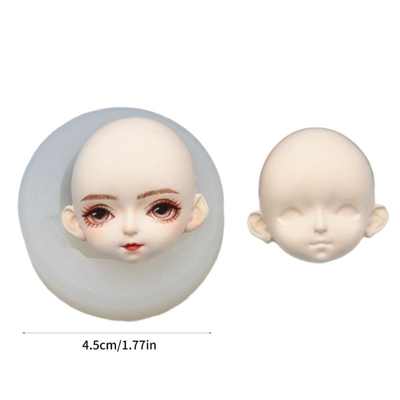 Lightweight Silicone Clay Doll Face Molds Anime Characters Moulds Perfect Gift for Craft Enthusiasts Animation Fans