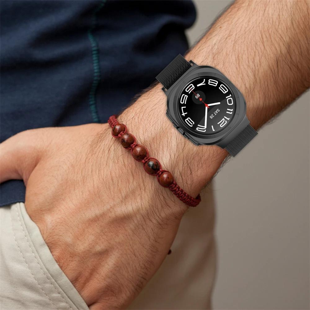 Milanese loop Strap for Samsung Galaxy Watch 7 Ultra 47mm Stainless Steel metal belt Bracelet correa Galaxy Watch ultra 47 band
