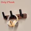Walnut Wood Wall Hook Rack With Hooks For Entryway And Closet Organizer
