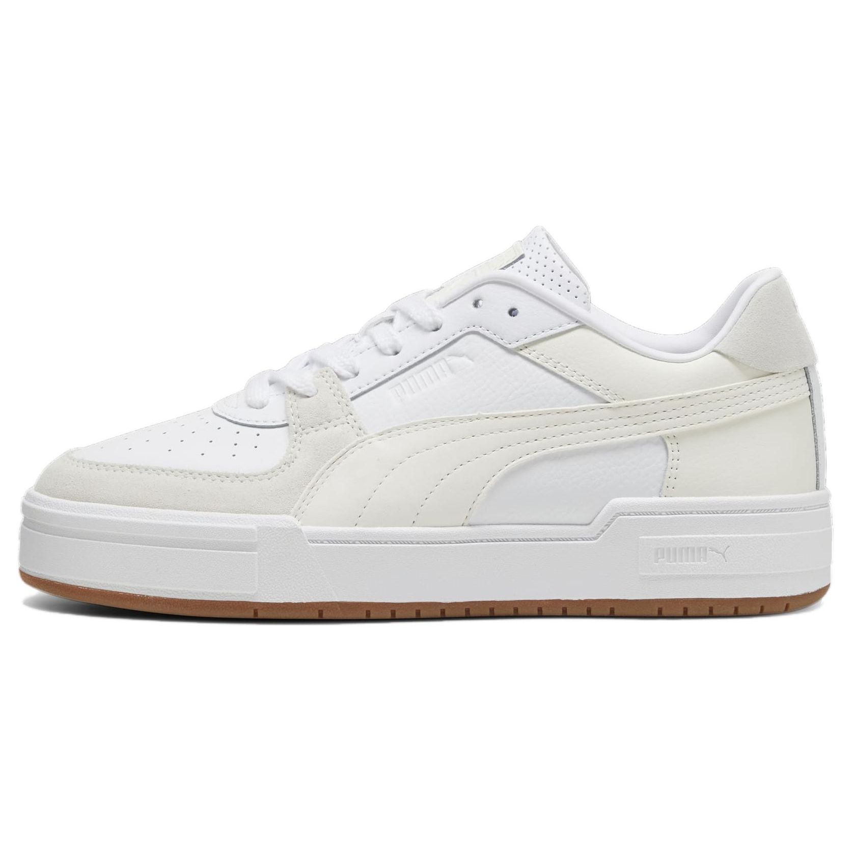 PUMA CA Pro Gum Unisex Puma White Warm White Low Top Lifestyle Sneakers 395753-01 EU 44