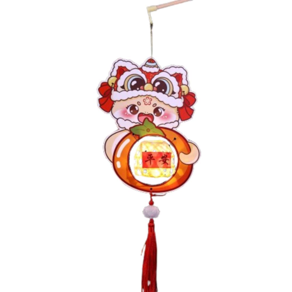 Chinese Style New Year Portable Lantern Traditional Spring Festival Supplies  Good Luck Decoration