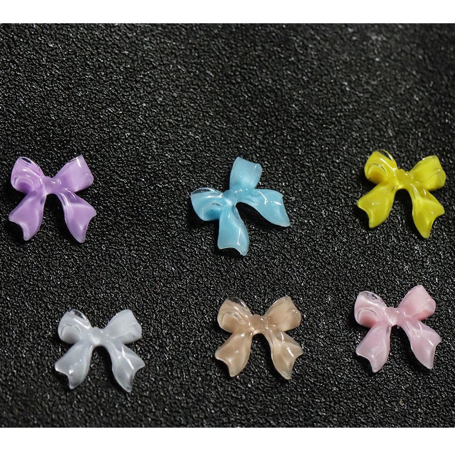 Ice Transparent 3D Colorful Ribbon Mini Nail Art Decorations - Trendy Accessory