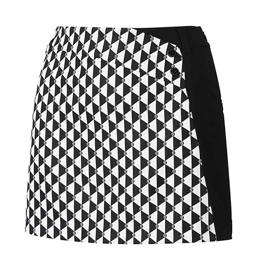 ELLE GOLF Women'S Color-Blocked Pattern Skirt _6H61855