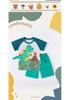 European Boys' Short Sleeve Dinosaur 2-Piece Summer Set