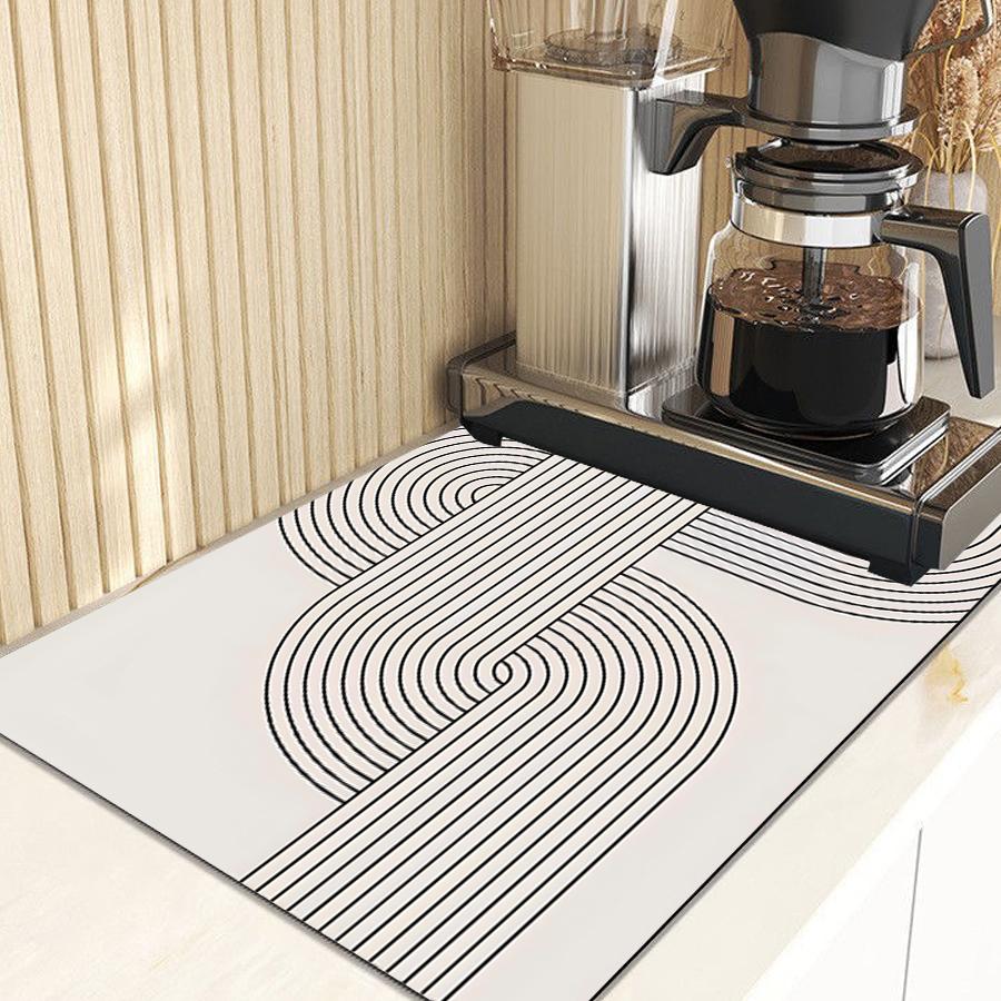 

Резиновый коврик для сушки, нескользящий кухонный коврик с суперабсорбентом, защитный коврик для столешницы, кухонные принадлежности, коврики для кофемашины 20x30cm