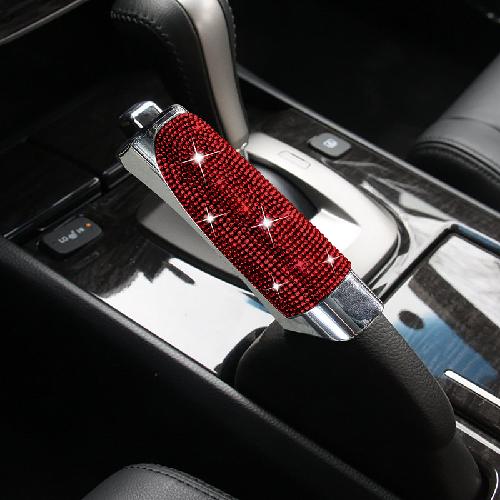 Universal Crystal Car Handbrake Covers Anti-slip Auto Gear Shift Collars Bling Diamond Car Interior Accessories for Woman