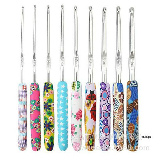 Colorful Crochet Hook Set - 5 Polymer Clay Hooks (CH118-5PCS)