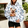 Women's Fashion Christmas Print Pullover Hoodie with Large Pet Pocket for Casual Wear