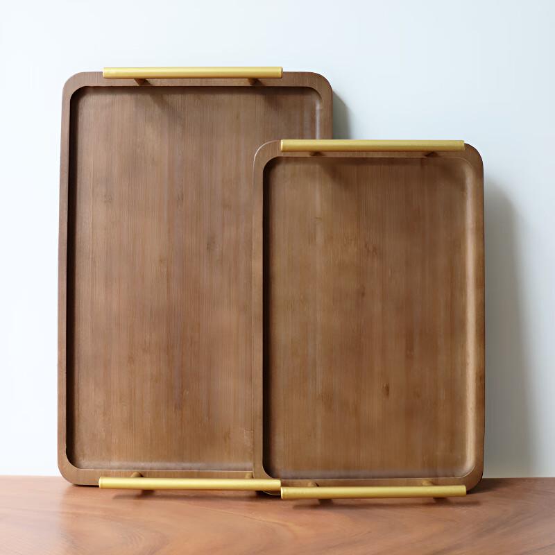 ZISIZ Wooden Serving Tray with Handles