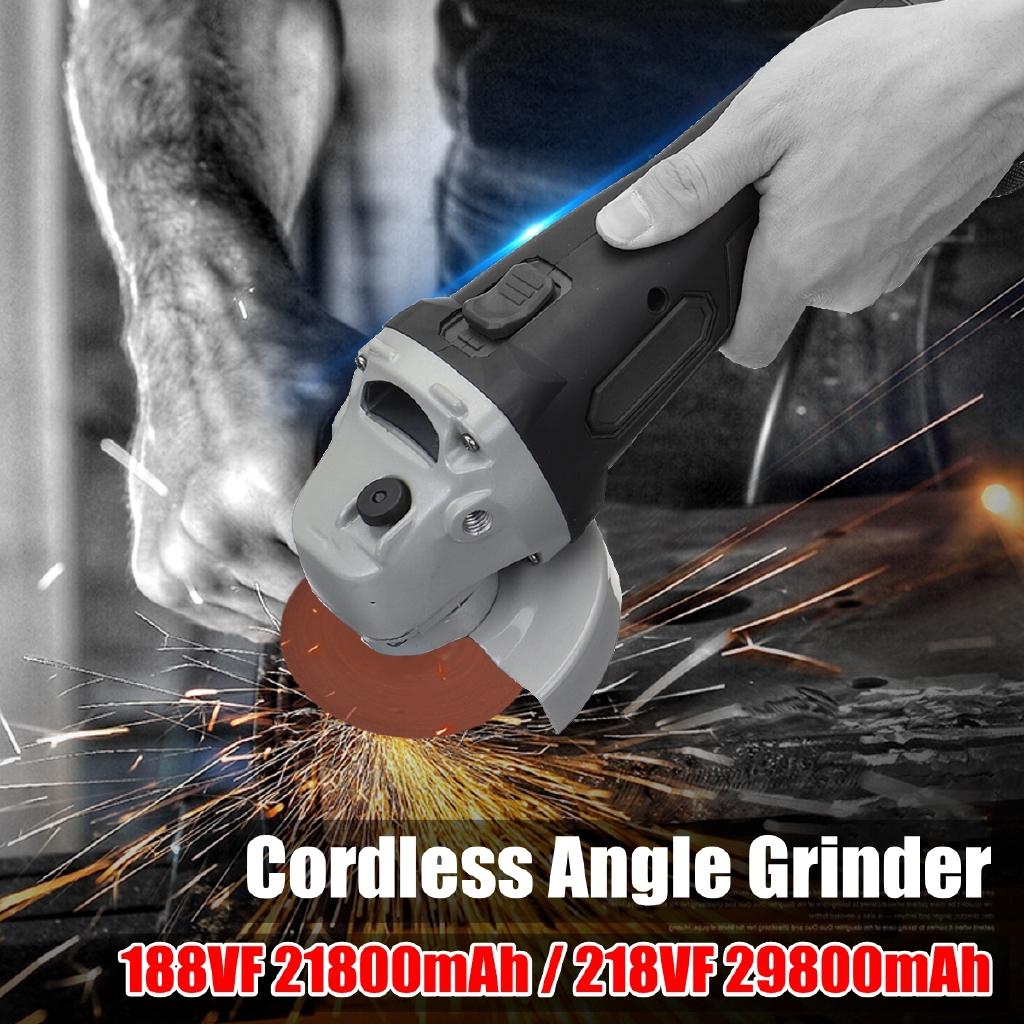 21800mah/29800mah Electric Angle Grinder Cordless Polisher Polishing Tool Set 188VF/218VF New