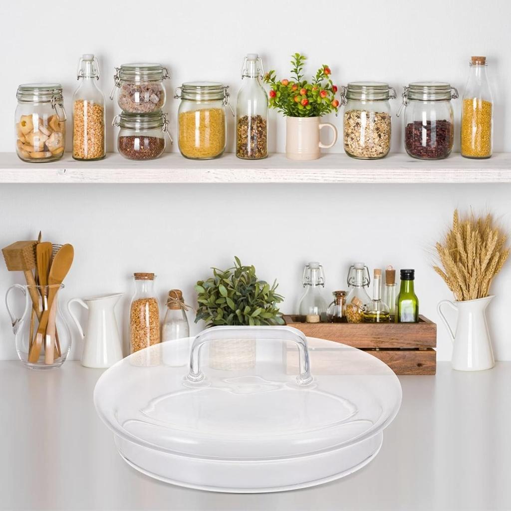 Hemoton Glass Jar Replacement Covers 2pcs Beverage Dispenser Lid Glass Replacement Lid for Beverage Food Storage Jar Glass Jar