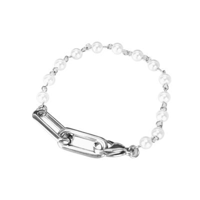 SQUAZ Bracelet SIDA094 1COLOR Unisex Couple Silver Pearl Accessory