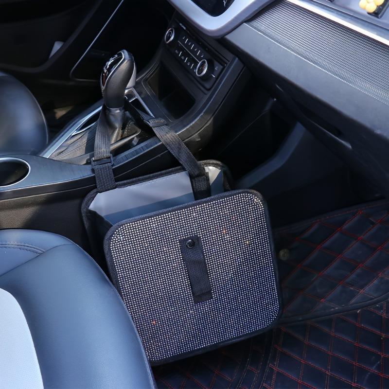 

[Блестящее автомобильное мусорное ведро] Блестящее автомобильное мусорное ведро - Непромокаемый складной мешок для хранения мусора - Включает сумку-холодильник и мешок для мусора серебряный