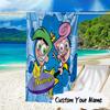 Custom Name Magical Star Crown Adventure Microfiber Beach Towel Super Soft & Absorbent for Bath, Beach, Travel  Bath Time Accessory, Fan Gifts