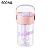 600/800ml High-Capacity Straw Water Cup Premium Sports Water Bottle Perfect Outdoor Camping Drinking Tool for Refreshing Summer
