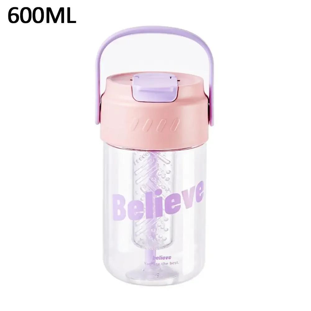 600/800ml High-Capacity Straw Water Cup Premium Sports Water Bottle Perfect Outdoor Camping Drinking Tool for Refreshing Summer