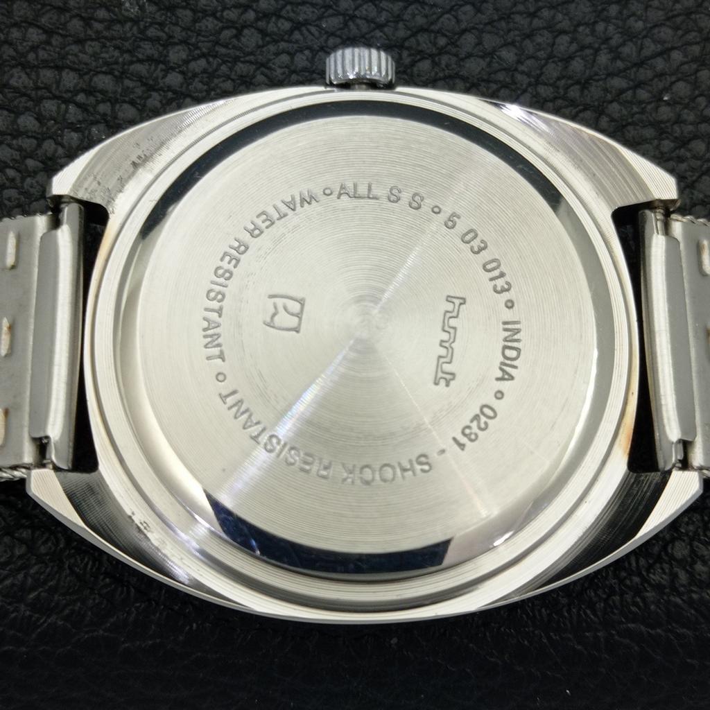 INDIAN VINTAGE HMT KOHINOOR HAND-WINDING MENS GREY COLOR DIAL WATCH a440946-4 HT-a440946
