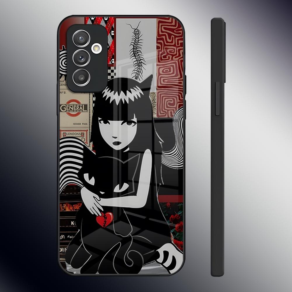 E-Emily The Strange Phone Case for Samsung S24 Ultra S23 S22 S20 Fe S21 Plus Galaxy A54 A34 A24 A53 M54 Note 20 Back Cover