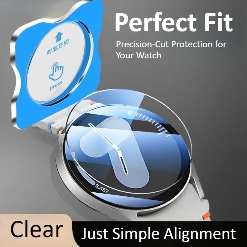 Für Samsung Galaxy Watch 8 7 6 5 4 8Ultra 7Ultra 8Classic 6Classic 2025 47MM 46MM 44MM 40MM Klar 9H Gehärtetes Glas Positionierung Displayschutzfolie