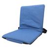 Foldable Stadium Chair Cushion with Metal Frame, 4cm Thick Bottom, Shoulder Strap, Portable for Camping, Picnic, Blue