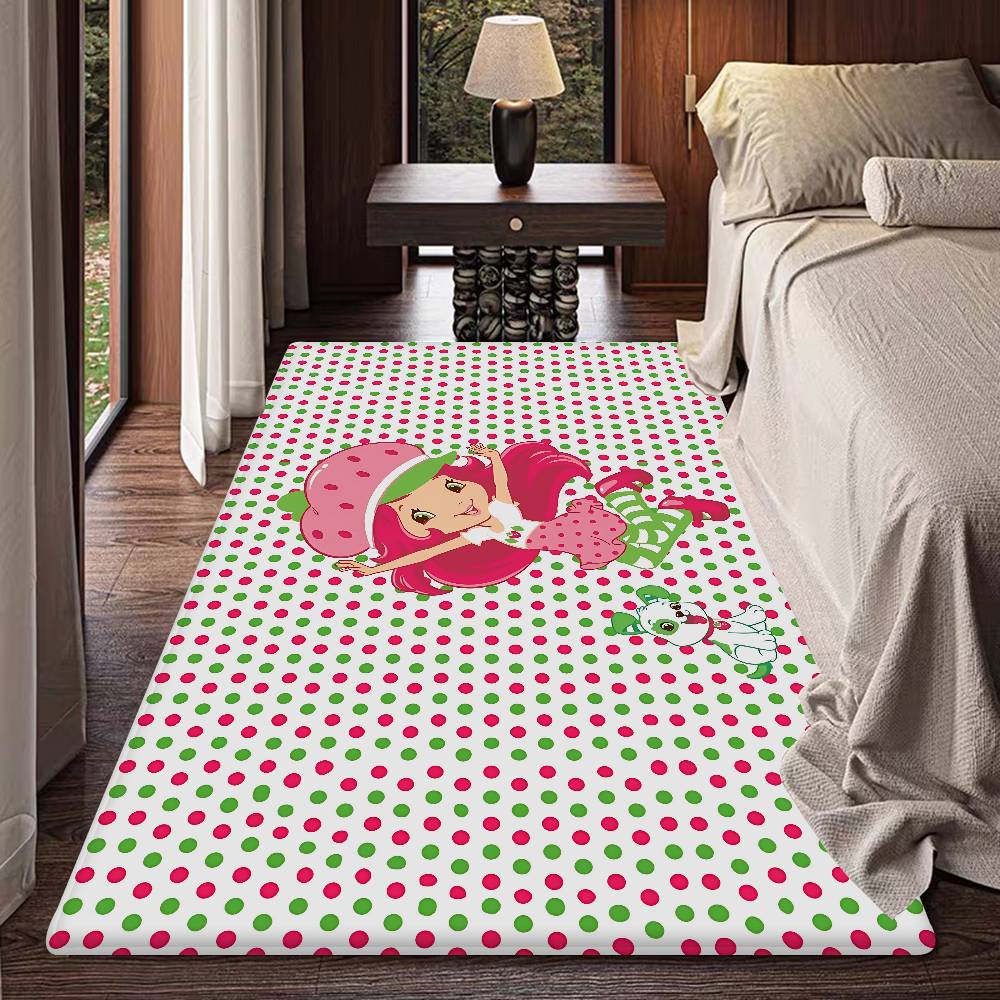 S-strawberry-shortcakeS Room Mats Anti-slip Absorb Water Long Strip Cushion Bedroon Mat Household Carpets