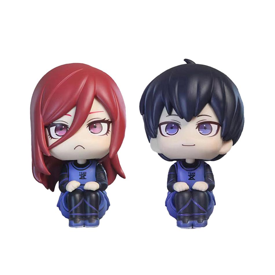 11CM Isagi Yoichi Doll Blue Lock Action Figures Q Version Chigiri Hyoma Bachira Meguru Nagi Seishiro Figure PVC Ornament Toys