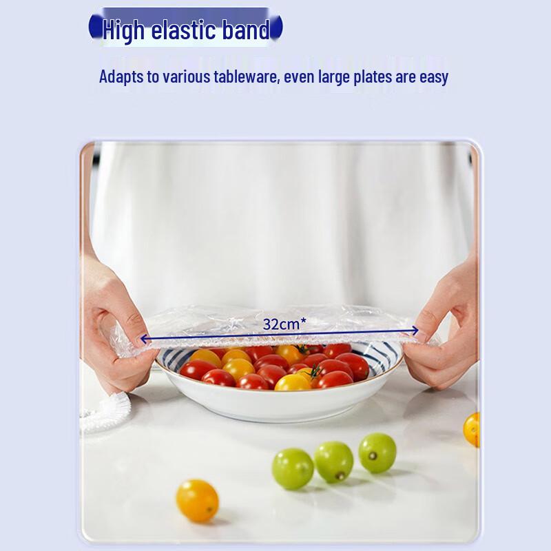 Miaojie Small Disposable PE Food Covers, 500 Count