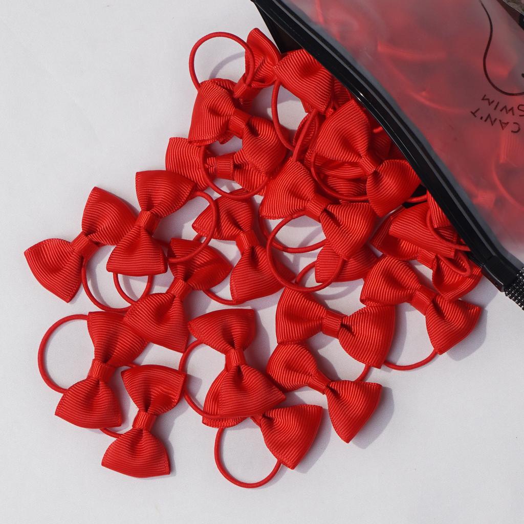 20/40Pieces 2 Inch Baby Girls Hair Bows Elastic Ties Grosgrain Ribbon Bow With Rubber Band Ponytail Holders Hair Accessories