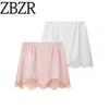 Za Autumn New Arrivals Women's Clothing Zr European and American Style Fashionable Versatile Sweet Sexy Lace Hem Bodycon Mini Skirt