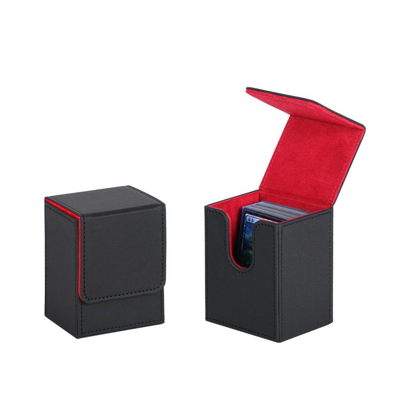 100+ Trading Card Deck Box PU Leather Gathering Card Toy W/ Magnetic Closure Game Cards Storage Game Card Case Protector