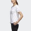 Adidas T Shirts Women's White Crew Neck Moderate Straight Fit GJ9022