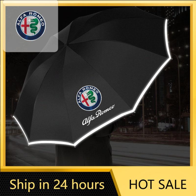 Car Sticker For Alfa Romeo 159 147 Car Automatic Umbrella With LED Flashlight Reflective Stripe For Alfa Romeo Giulietta 159 Mit zl8