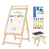 VEVOR Sensory Table for Toddlers, Wooden Kids Activity Table and Art Easel with Reversible Double-Sided Board, Storage Bins