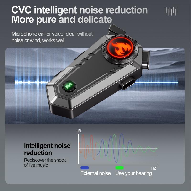 C9 Motorcycle Helmet Bluetooth Intercom for Motorbike Touring | 500m Real-Time Communication Rider & Passenger Bike Headphones