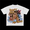 On't Kill My Vibes Graphic T‑Shirt Hip‑Hop Girl Cartoon Oversized Street Tee