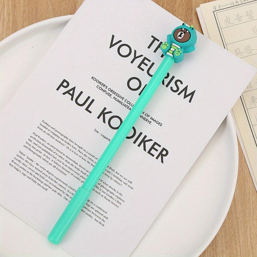 

Школьный сезон 10 шт. 0,5 мм креативная гелевая ручка с изображением медведя из мультфильма милая обучающая канцелярская ручка для письма свежая черная гелевая ручка для экзамена синий