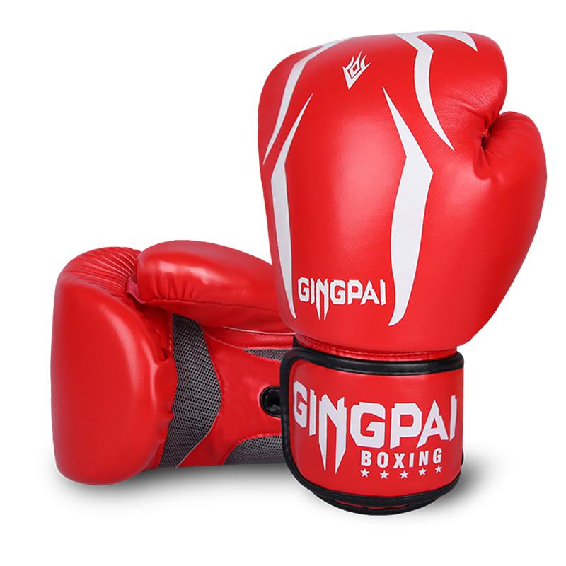 

6/8/10/12Oz Boxing Gloves Pu Breathable Kids Adult Professional Sanda Muay Thai Fighting Gloves Taekwondo Punching Gloves 6oz