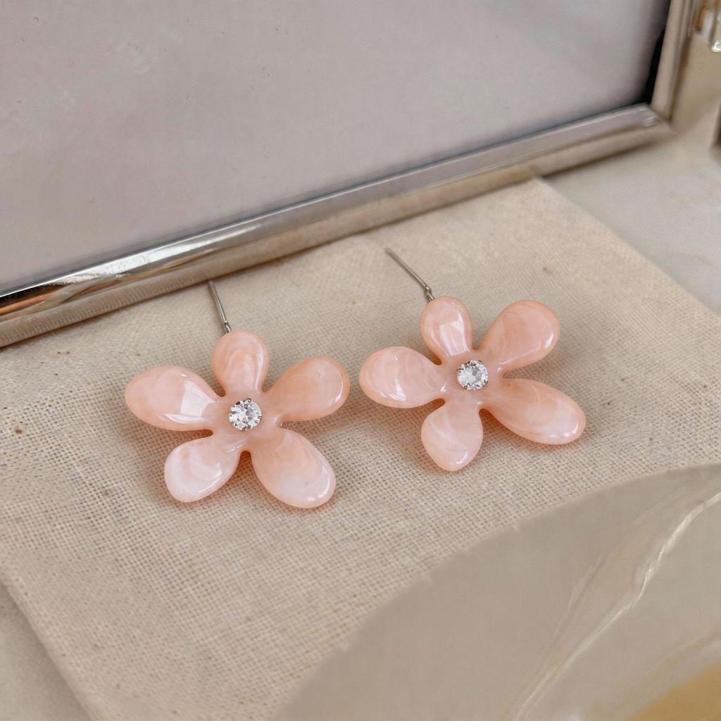 Monet Garden Style Oil Painting Baroque Pearl Earrings - French Court Inspired Light Luxury Accessories