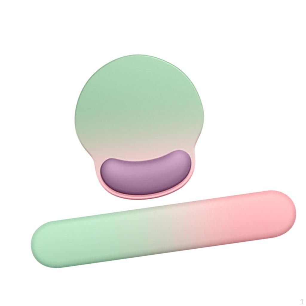 Alfombrilla de Ratón con Soporte para Muñeca Cojín para Gaming Esterilla Ergonómica de Apoyo para Teclado para Oficina Hogar