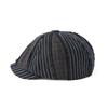 Spring Summer Light Plaid Forward Hat Men Vintage Striped Paintwork Hat Newsboy Hat