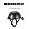 Retro Motorcycle Half Helmet with Adjustable Nylon Chin Strap Scoop Helmet Electric Car Helmet