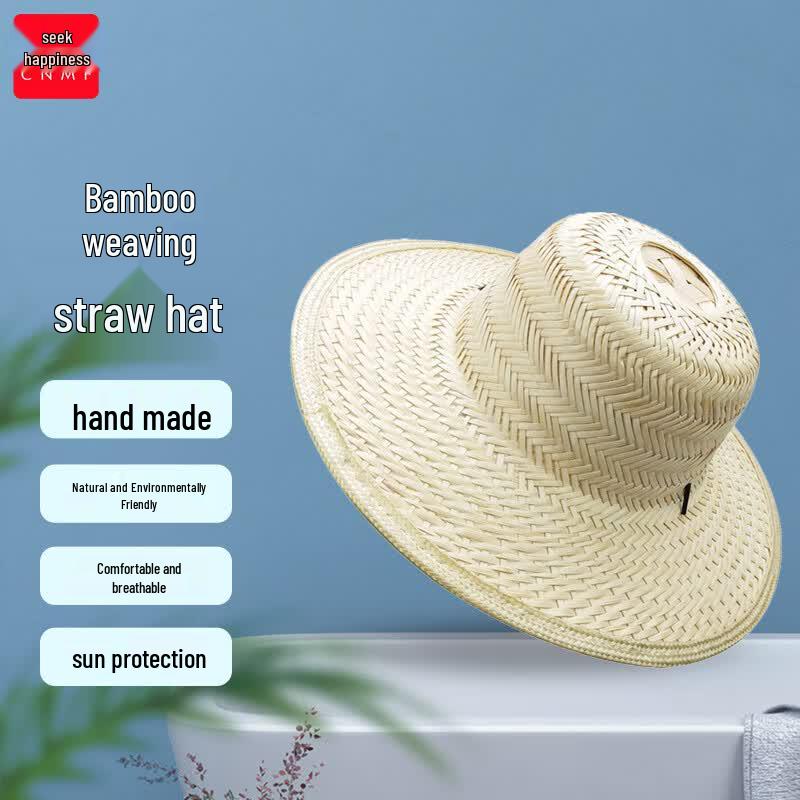 Bamboo Woven Outdoor Sun Hat One Size