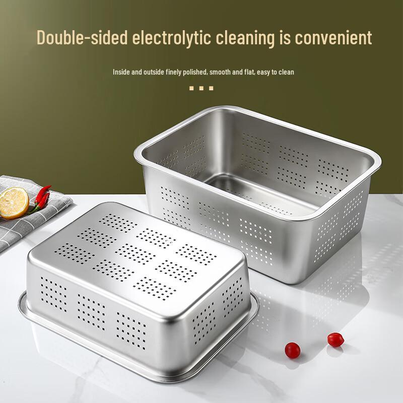 Commercial 304 Stainless Steel Square Perforated Drain Basin