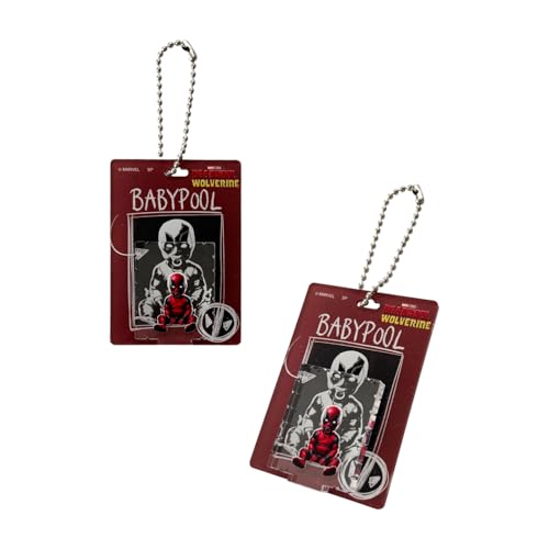 Small Planet Marvel Blister-Style Acrylic Keychains, Deadpool & Wolverine, Blind-Packed, Complete Set of 7