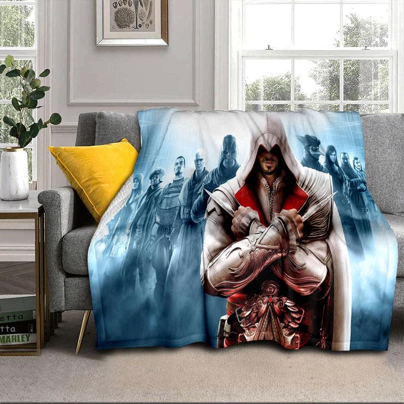 Assass Warrior Blanket Flannel Blanket for bed, sofa, Camping, Hiking, Picnic Essentials, gift for family Fan gifts