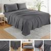 4pcs Bed Sheet Set Dust Proof Bedsheet Skin-friendly Soft Breathable Flat Sheets Anti Slip Fitted Sheets Mattres Protector Set Bedding Sets