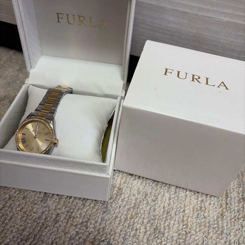 Used FURLA Furla Gold Watch Wristwatch